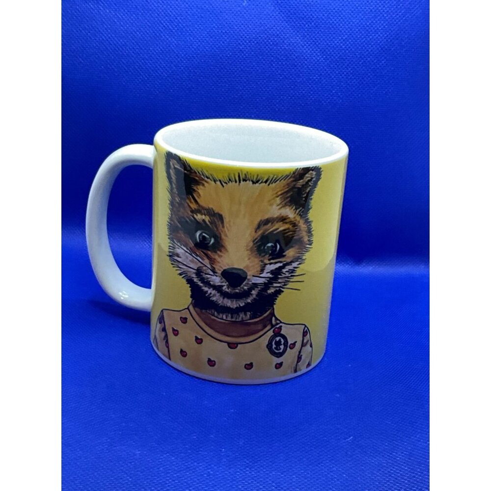 Mr. & Mrs. Fox Mug With Whimsical Design & Tie-Dressed Fox Characters - 12 oz  M